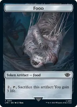 Food (0011) Token Light Play, English Magic the Gathering MTG The Lord of the Ri - Image 1