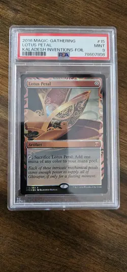 2016 Magic The Gathering Lotus Petal Kaladesh Inventions Foil PSA 9 - Image 3