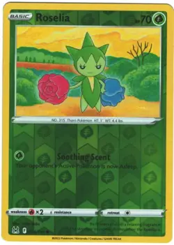 Roselia 14/196 Lost Origin Reverse Holo Common Pokemon Card TCG 014/196 Pokemon - Image 1