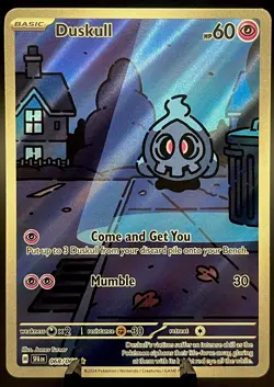 Pokemon TCG Duskull 68/64 Shrouded Fable Illustration Rare IR Full Art Holo NM - Image 1