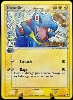 Totodile 67/101 EX Dragon Frontiers Delta Species Stamped Holo Pokemon TCG LP - Image 1