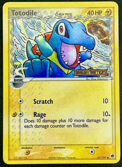 Totodile 67/101 EX Dragon Frontiers Delta Species Stamped Holo Pokemon TCG LP - Image 2