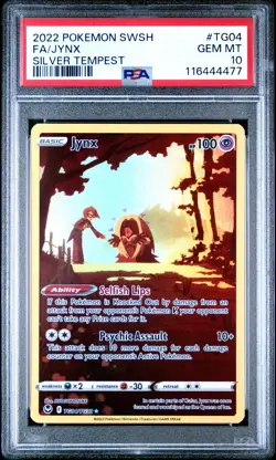 2022 POKEMON SWORD & SHIELD SILVER TEMPEST #TG04 FULL ART/JYNX PSA 10 - Image 1