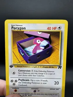 Pokemon TCG Porygon 48/82 Team Rocket 1st Edition Uncommon MP - Image 3