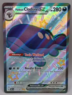 Pokemon TCG - Paldean Fates - Paldean Clodsire ex - 219/091 - Shiny Full Art - Image 1