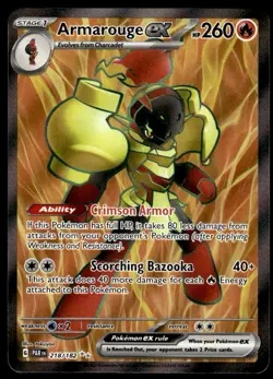 Pokemon TCG SV04: Paradox Rift #218/182 Armarouge ex NM - Image 1