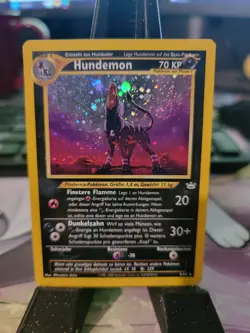 Hundemon 8/64 Neo Revelation (German Language) Holo Pokemon (Slight Dmg) W/Swirl - Image 1