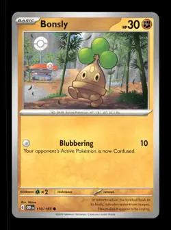 Bonsly Common SV03: Obsidian Flames 110/197 NM Pokemon NM - Image 1
