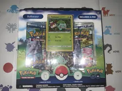 ⚡❄ Pokemon Go Bulbasaur Collection Box + 3 Booster Pack + Pin Sealed New - Image 1