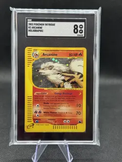 2003 Pokemon Skyridge H2 Arcannie Holographic SGC 8 NM - Image 1