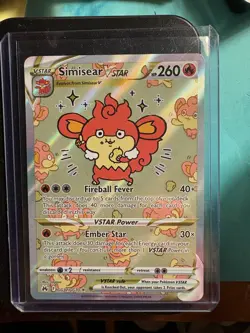 ⭐ 2023 Pokemon Crown Zenith Simisear VSTAR GG37 🔥 Heavy Hitters TCG - Image 1
