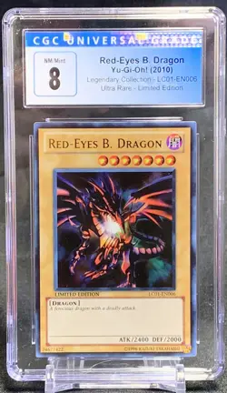 Yu-Gi-Oh! Red-Eyes B. Dragon Limited Legendary Collection 1 #LC01-EN006 CGC 8 - Image 1