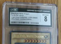 Yugioh Blue Eyes White Dragon LC01 EN004 Holo CGC Graded 8 Mint Not PSA Card - Image 2