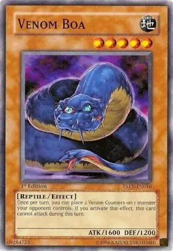 YuGiOh! - Venom Boa TAEV-EN016 1st Edition Common - Image 1