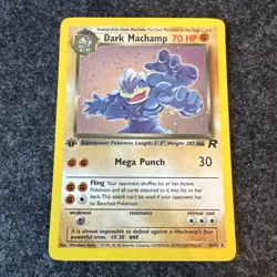 DARK MACHAMP Pokemon Card - WOTC - 1st Edition - Team Rocket - 10/82 HOLO NM - Image 1