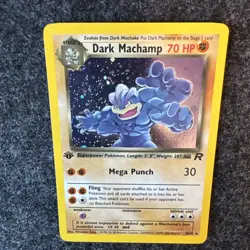 DARK MACHAMP Pokemon Card - WOTC - 1st Edition - Team Rocket - 10/82 HOLO NM - Image 5