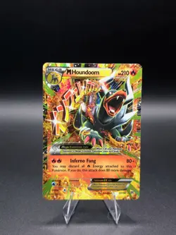 Pokemon TCG Mega-Houndoom-EX Holo Rare Card Breakthrough 22/162 LP - Image 1