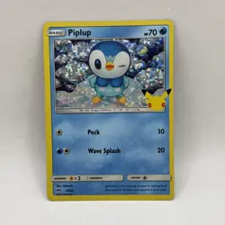 Pokemon TCG 25th Anniversary McDonalds Promo Card - Piplup 20/25 Holo 2021 HP - Image 1