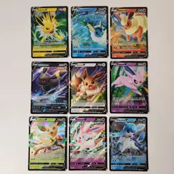 Eevee Evolutions V Promo Complete SWSH 9 Card Set Eeveelutions Pokemon TCG NM - Image 1
