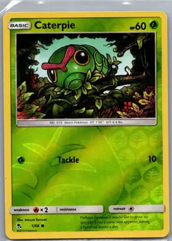 Caterpie 1/68 Reverse Holo Hidden Fates - Pokemon Card - NM - Image 1