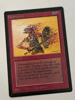 Magic the Gathering MTG Disintegrate Beta NM Playset (4) (Beta Bob) - Image 2