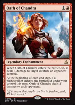 MTG Oath of Chandra - Foil, Oath of the Gatewatch, Near Mint, English - Image 1