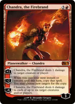 MTG Chandra, the Firebrand, Magic 2013, Heavily Played, English - Image 1