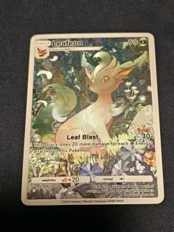 Leafeon Pokemon TCG Pocket Eevee Grove Custom Textured Fanart Card - Image 1