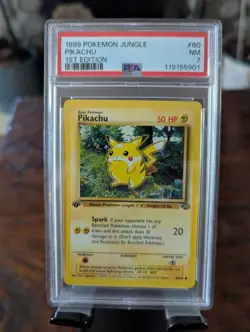 1999 Pokemon Jungle Pikachu 60/64 - PSA 7 - 1st Edition - Image 1