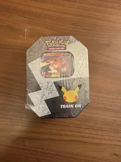 Pokemon 2021 Sword & Shield Celebrations Lance's Charizard V Tin New and Sealed - Image 1