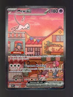 2023 POKEMON TCG 151 ENGLISH BLACK STAR PROMO 053 MEW EX ILLUSTRATION LP - Image 1