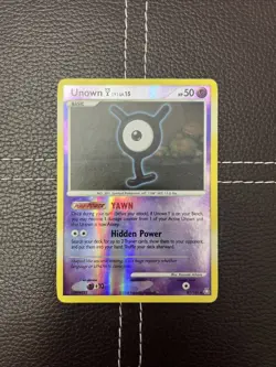 Pokemon TCG - Unown (Y) - 81/146 - Legends Awakened - MP Reverse Holo (2008) - Image 1
