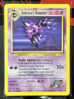 Sabrina's Haunter - Pokemon TCG - Gym Heroes - 58/132 - UNCOMMON ~ LP - Image 2