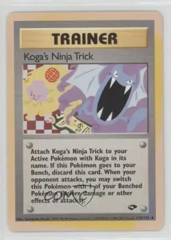 Koga's Ninja Trick 1st Ed. Pokemon Gym Challenge #115 2000 - Image 1