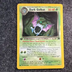 Pokemon Dark Golbat 1st Edition Holo WOTC 2000 Team Rocket 7/82 NM/Mint SWIRL - Image 1