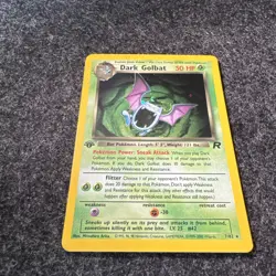 Pokemon Dark Golbat 1st Edition Holo WOTC 2000 Team Rocket 7/82 NM/Mint SWIRL - Image 2