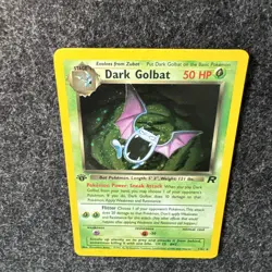 Pokemon Dark Golbat 1st Edition Holo WOTC 2000 Team Rocket 7/82 NM/Mint SWIRL - Image 5