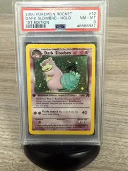 2000 POKEMON ROCKET 1ST EDITION #12 DARK SLOWBRO-HOLO PSA 8 - Image 1