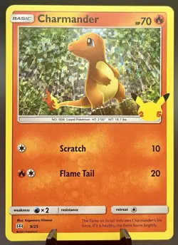 Pokemon TCG Charmander 9/25 Holo 25th Anniversary McDonald’s Promo NM - Image 1