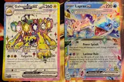 Pokemon TCG Galvantula EX 159/142 & Lapras EX 032/142 Stellar Crown Full Art NM - Image 1