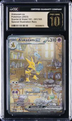 2023 POKEMON SCARLET & VIOLET 151 #201 ALAKAZAM EX CGC 10 - Image 1