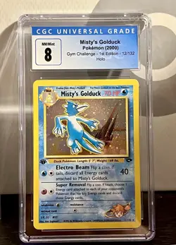 Pokemon TCG Misty's Golduck #12 Gym Challenge 1st Edition Holo Rare 2000 CGC 8 - Image 1