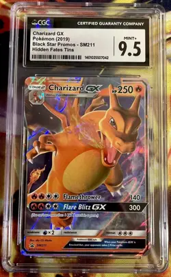 Charizard GX SM211 Hidden Fates Black Star Promo Holo CGC 9.5 Mint Pokemon TCG - Image 1