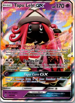 Pokemon TCG Tapu Lele-GX 60/145 Guardians Rising Holo NM - Image 1