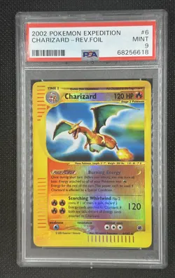 Expedition Charizard #6 Reverse Holo Foil PSA 9 Mint 2002 Pokemon Card - Image 1