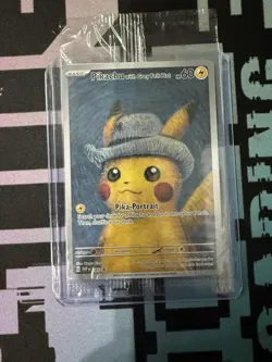 Pokemon x Van Gogh: Pikachu with Grey Felt Hat SVP 085 Promo Card - Sealed - Image 1