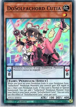 DoSolfachord Cutia ANGU-EN014 Ancient Guardians - Yu Gi Oh Card - NM - Image 1