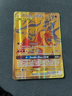 Pokemon TCG Reshiram & Charizard GX SM247 Promo Holo Card Jumbo - Image 1
