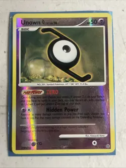 Pokemon TCG Card 2007 Secret Wonders - Unown Z 72/132 Reverse Holo - Image 1