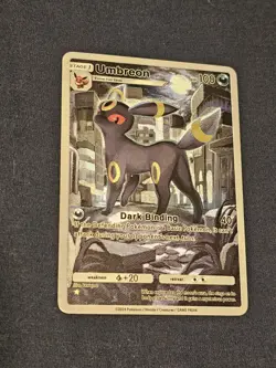 Umbreon Pokemon TCG Pocket Eevee Grove Custom Textured Fanart Card - Image 1